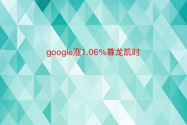 google涨1.06%尊龙凯时